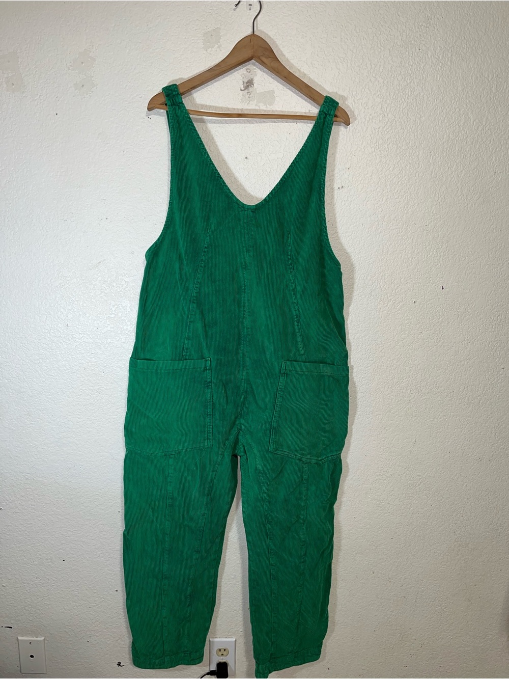 We The Free Green Corduroy Overalls